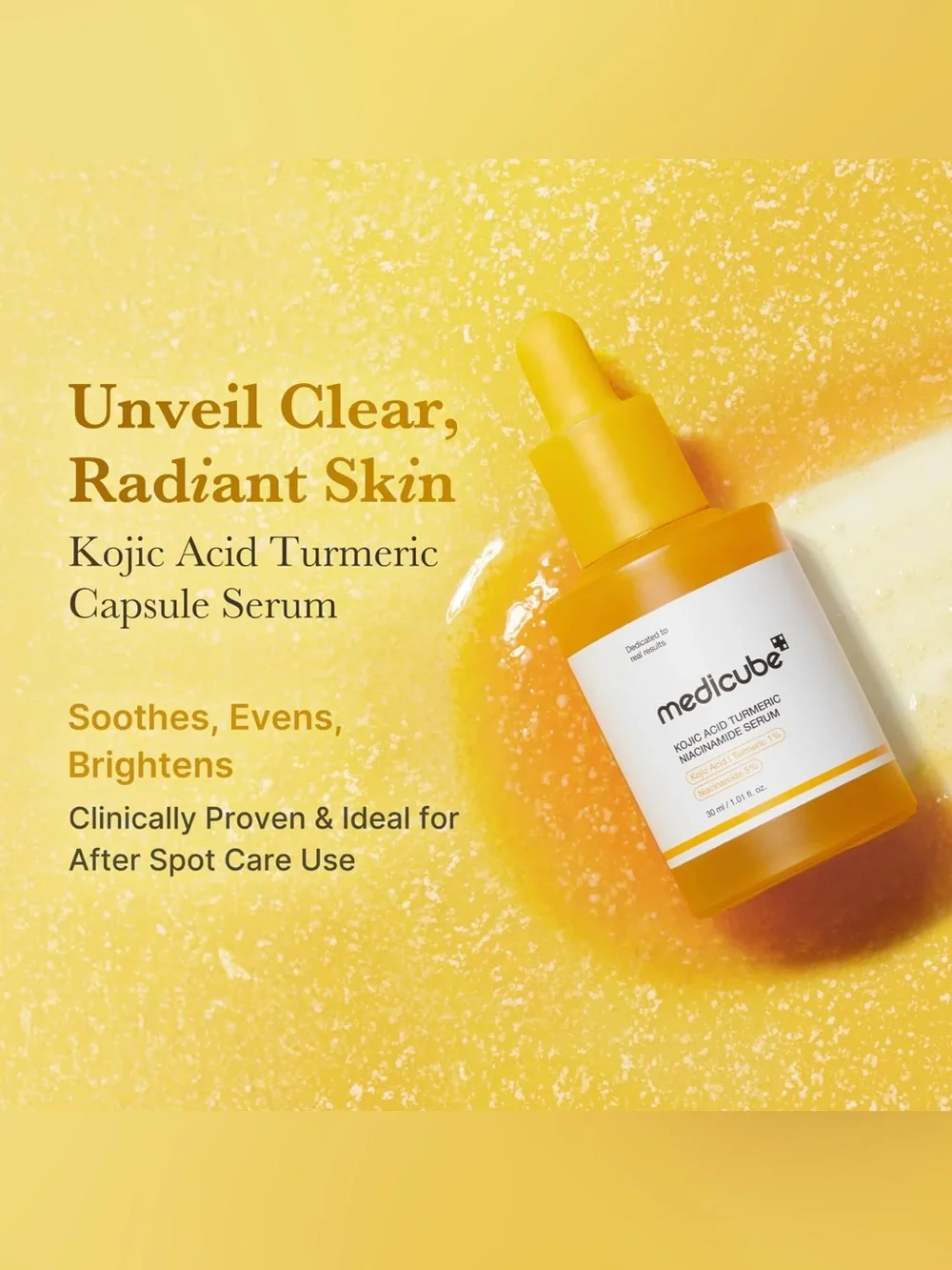 Medicube Kojic Acid Turmeric Niacinamide Serum - NIB 30ml / 1.01 oz.